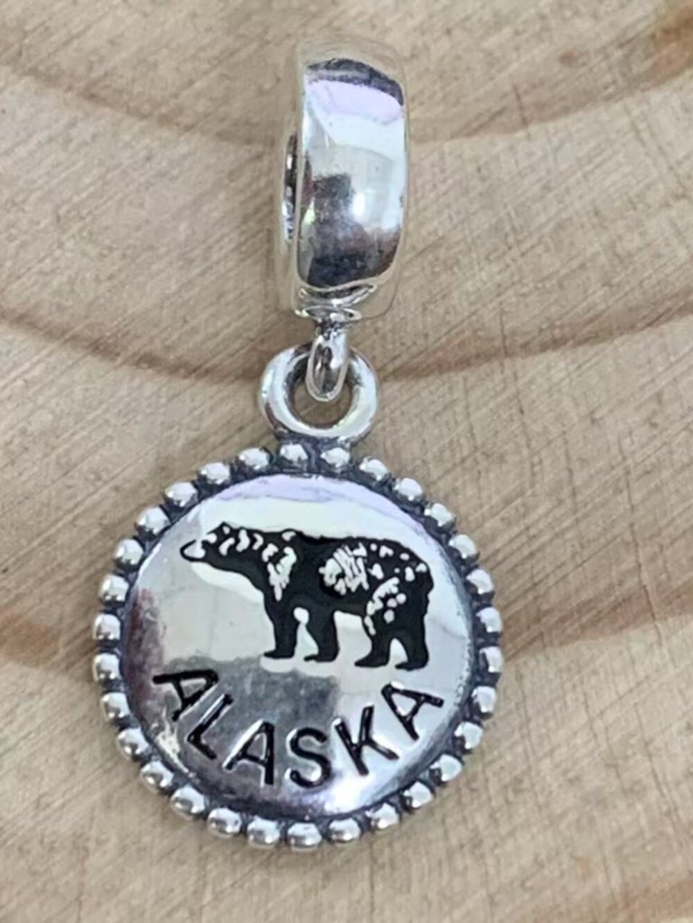 Pandora Alaska Exclusive Bear Dangle Charm, S925 Silver Jewelry